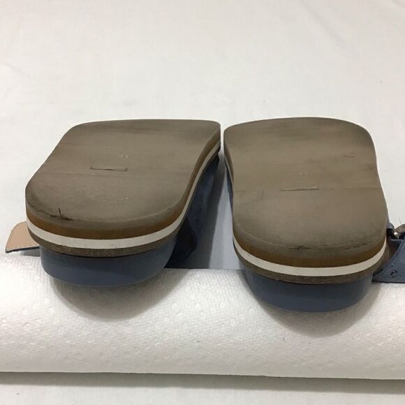 Anthropologie Pilcro Blue Suede Slingback Sandals Size 41 - Picture 7 of 9